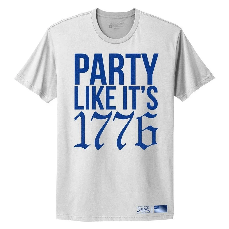 Women's Party Like It 1776 Boyfriend Fit T-Shirt - White