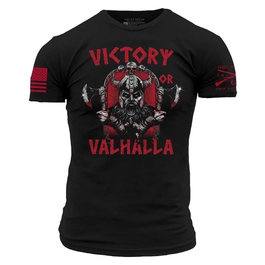 Victory Or Valhalla T-Shirt - Black