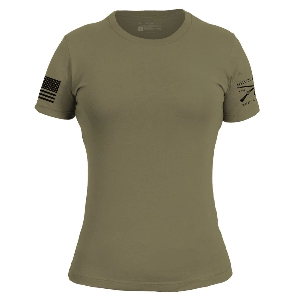 Basic T-Shirt Women's Slim Fit - Military Green