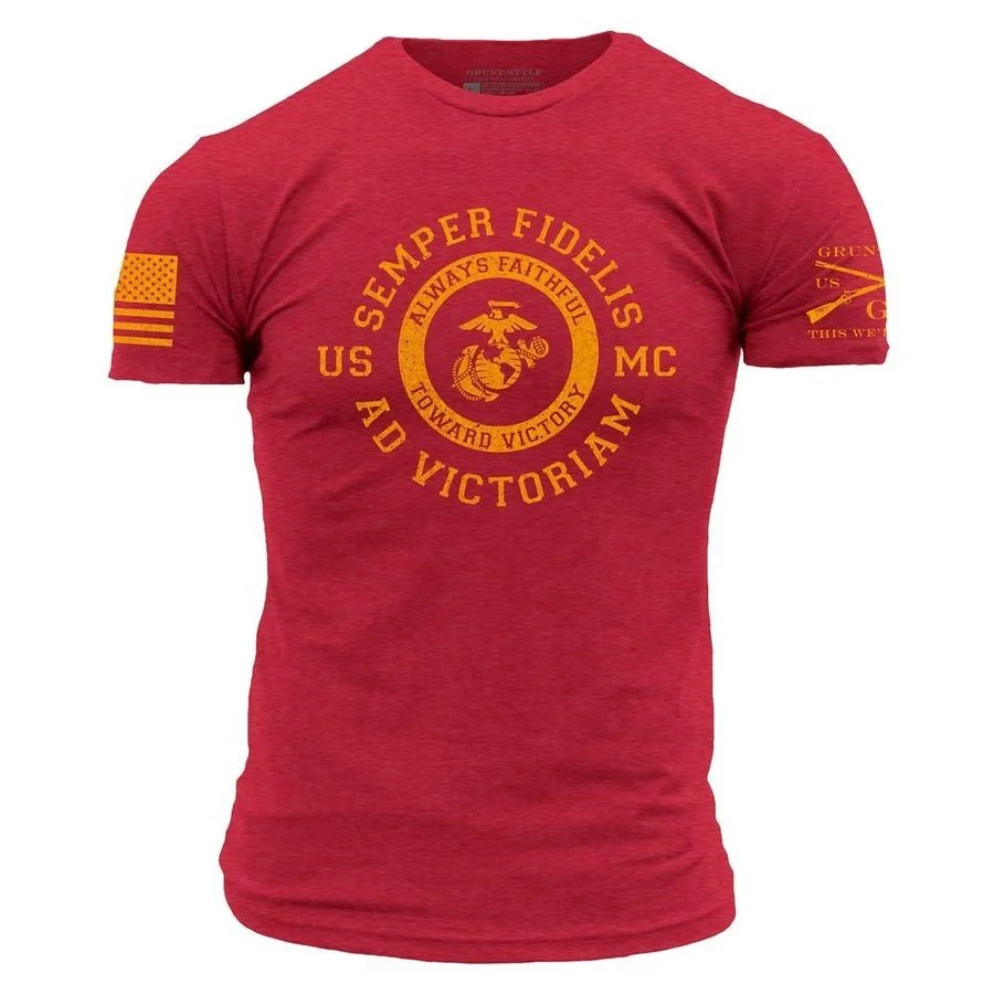 USMC - Toward Victory T-Shirt - Red