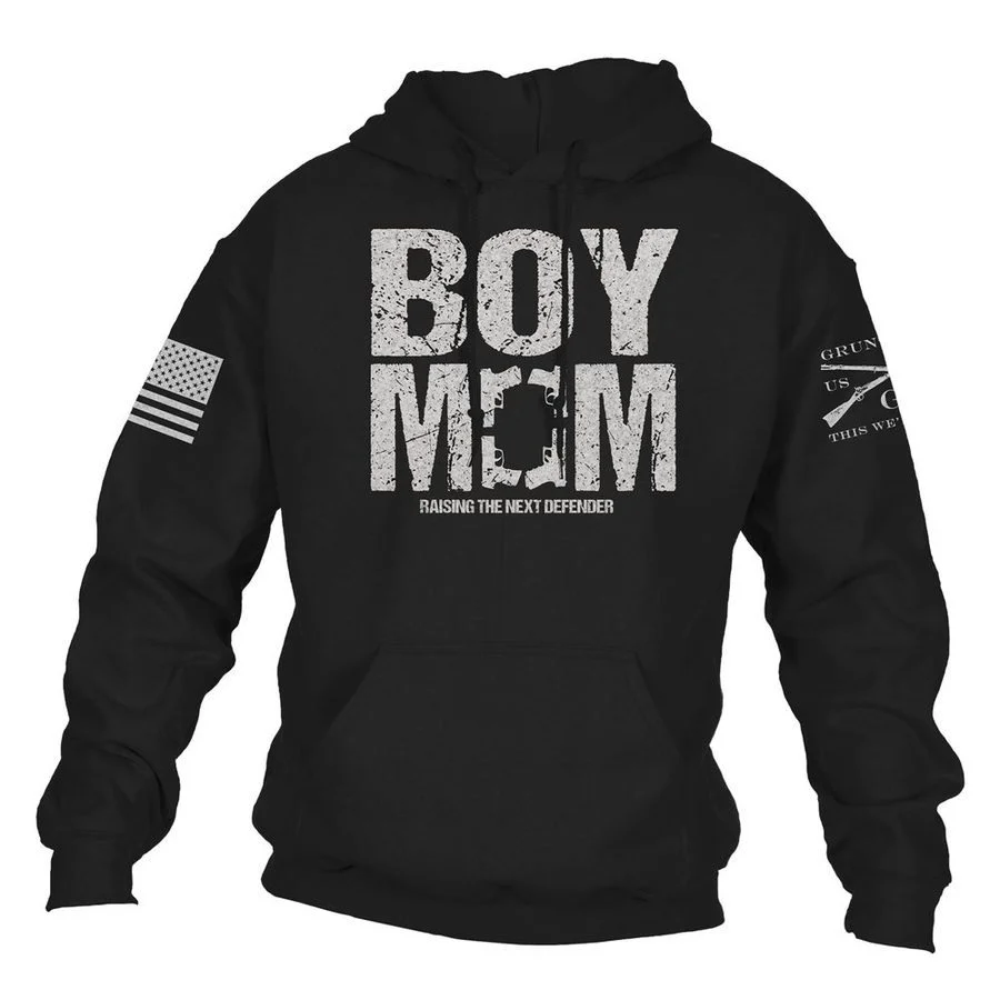 Women's Boy Mom Hoodie - Black
