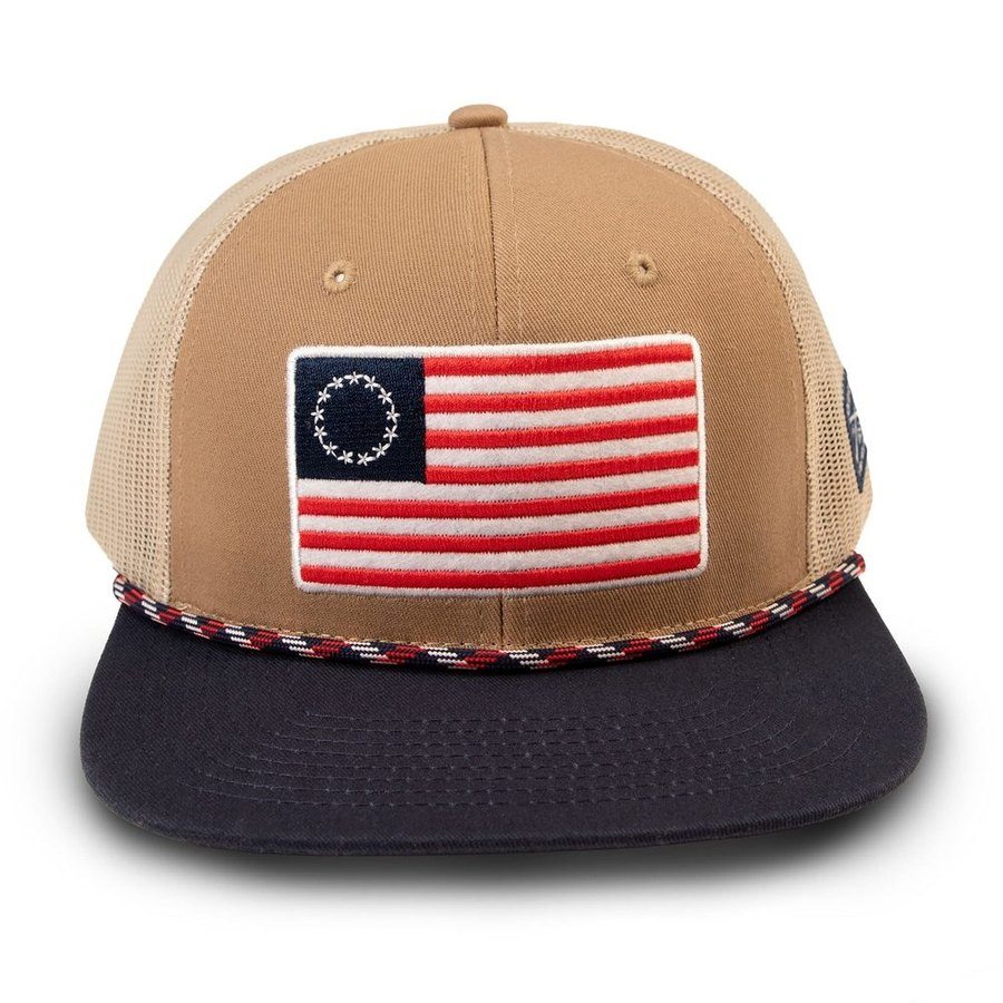 Betsy Rifle Flag Rope Mesh Hat - Coyote