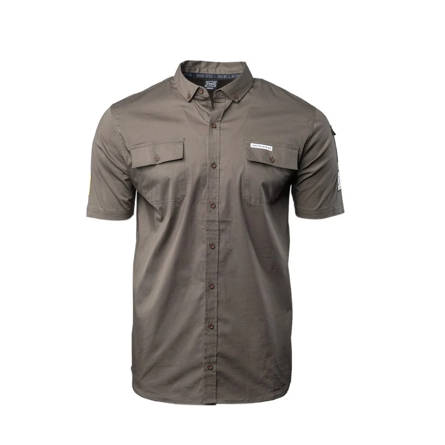 Men's Garage Button Down - Military Green