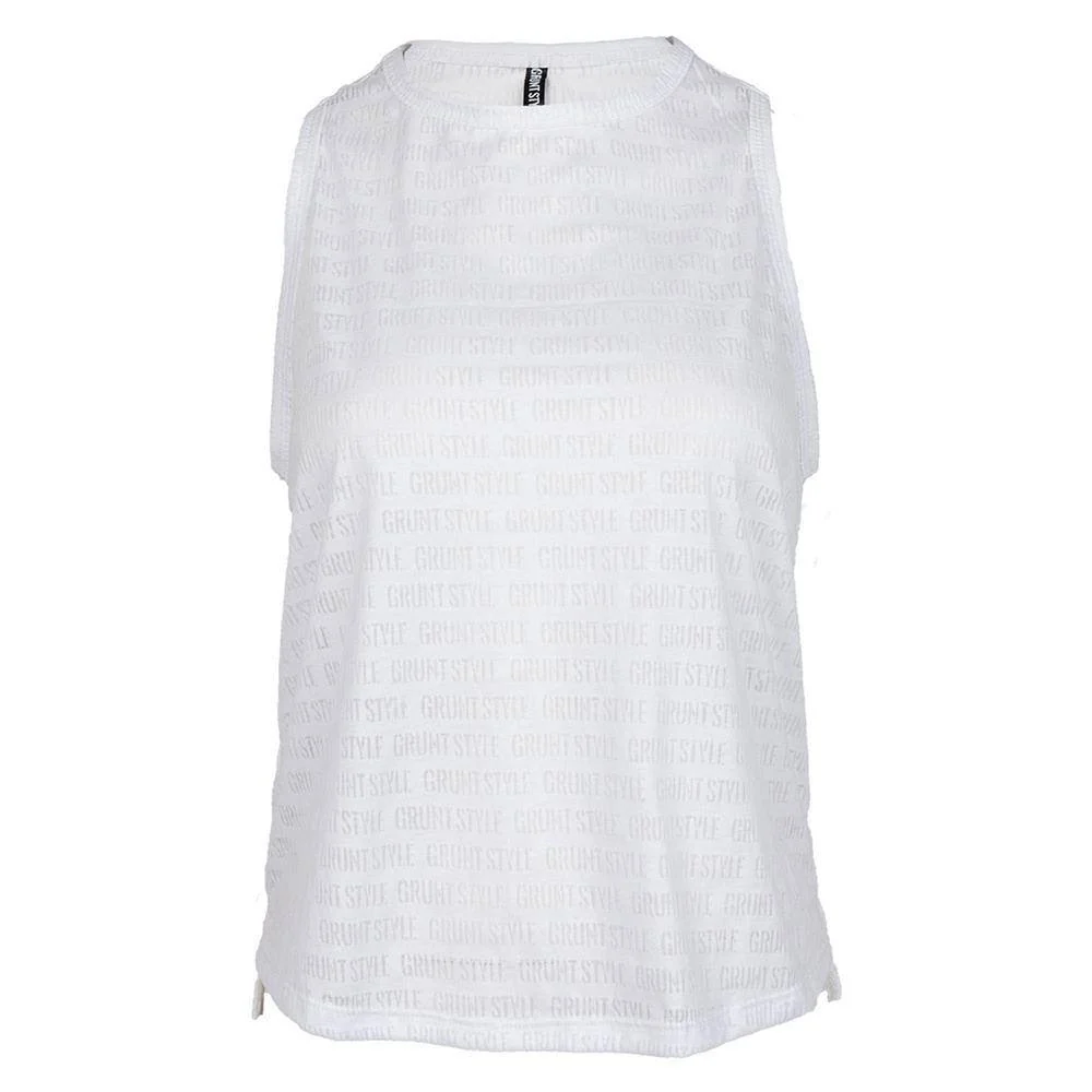 Women's Burn Out Tank - White