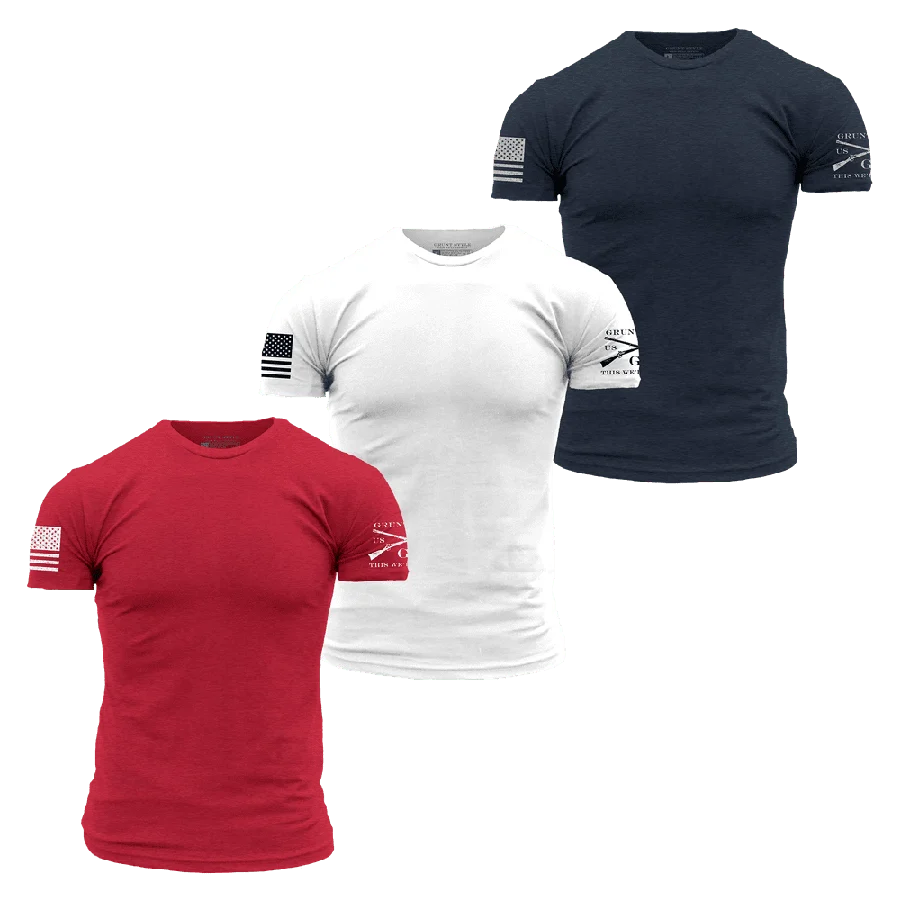 Basic T-Shirts - Patriot Pack - 3 Pack