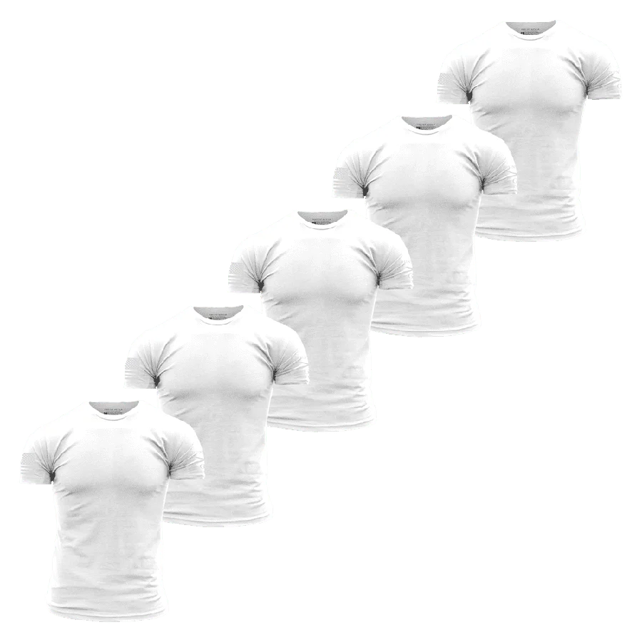 Basic T-Shirts - White - 5 Pack