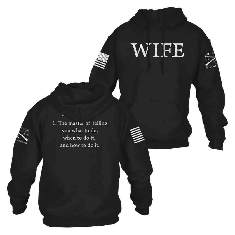 Women's Wife Defined Hoodie - Black