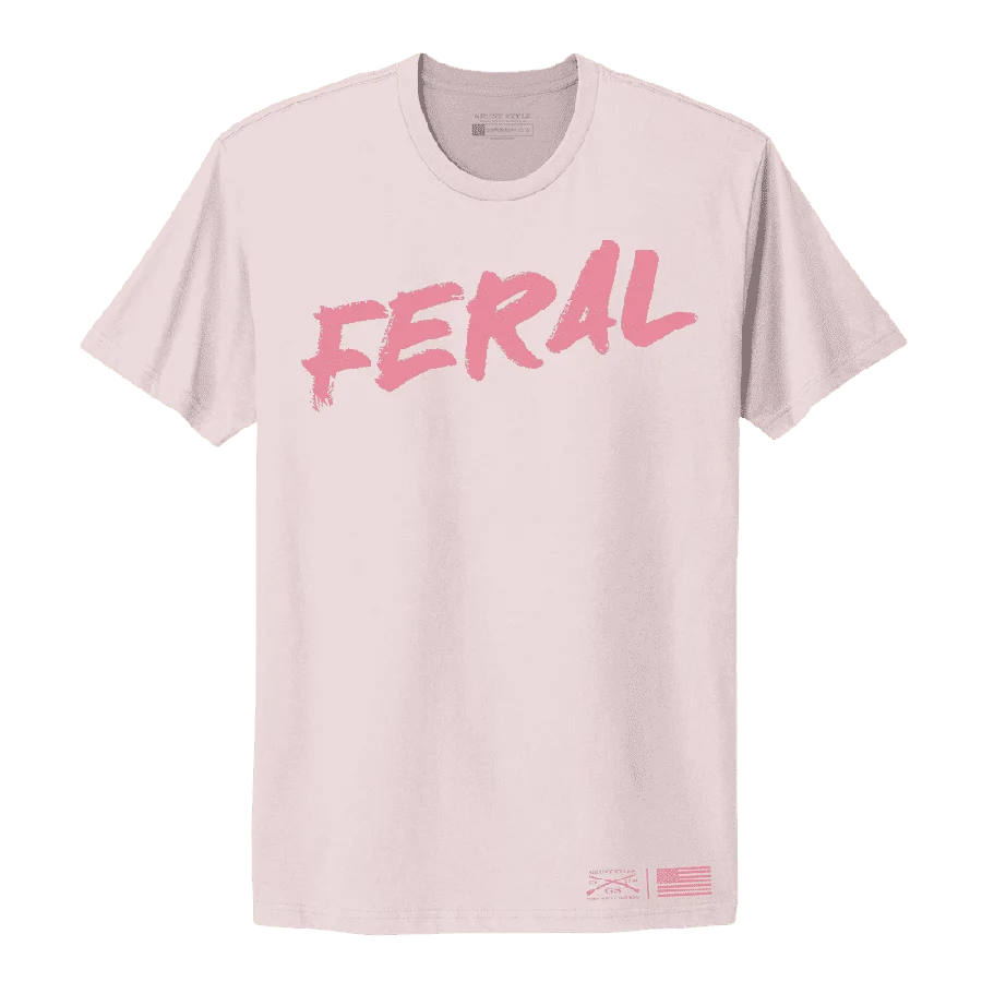 Women's Feral Boyfriend Fit T-Shirt - Light Pink