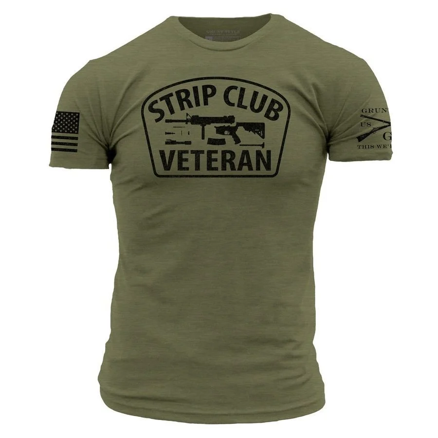 Strip Club Veteran T-Shirt - Military Green