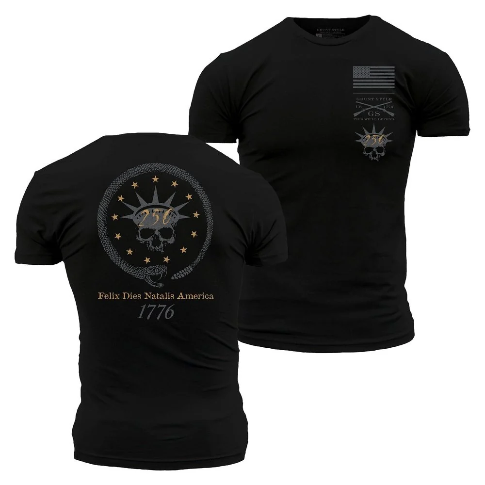 Happy Birthday America T-Shirt - Black