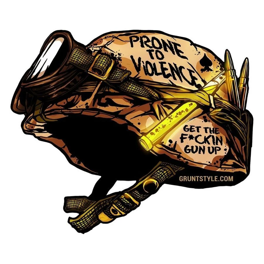 Prone To Violence Sticker