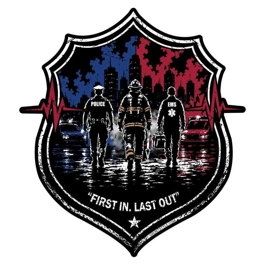 First In. Last Out Sticker