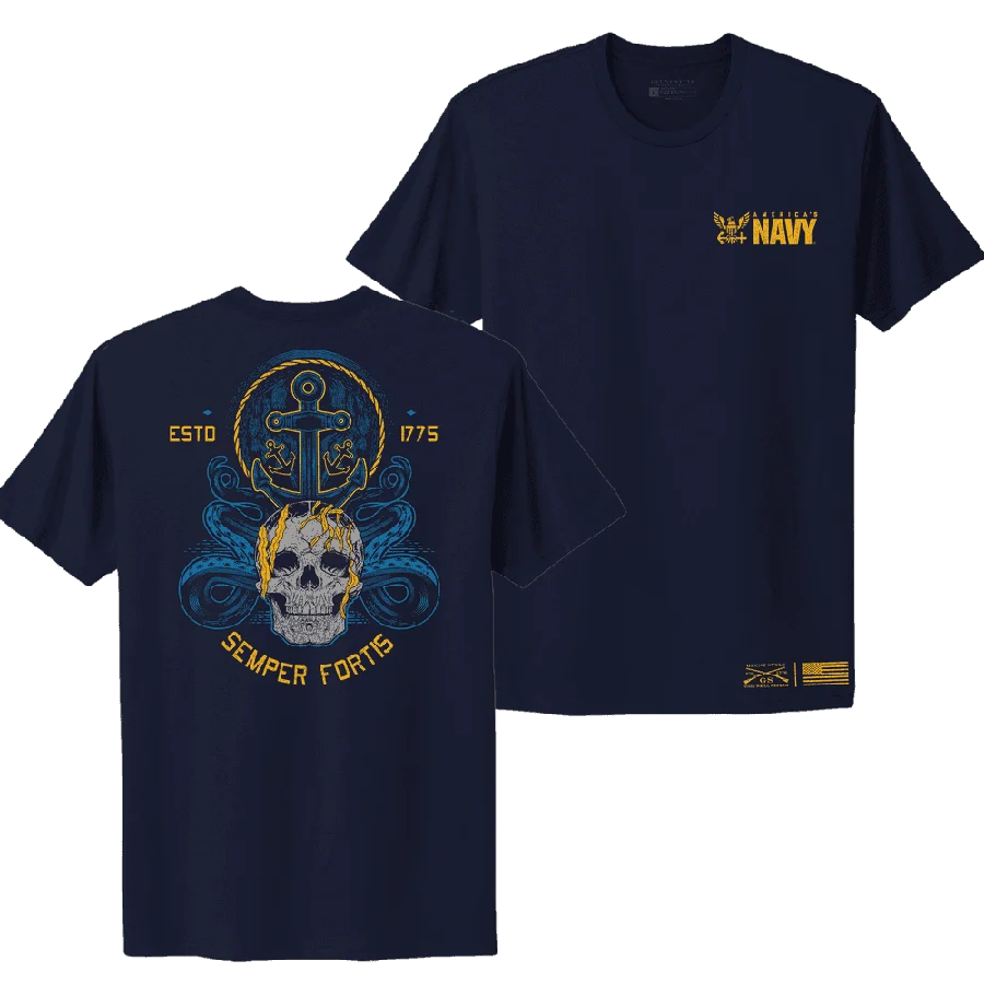 USN - Women's Semper Fortis Boyfriend Fit T-Shirt - Navy