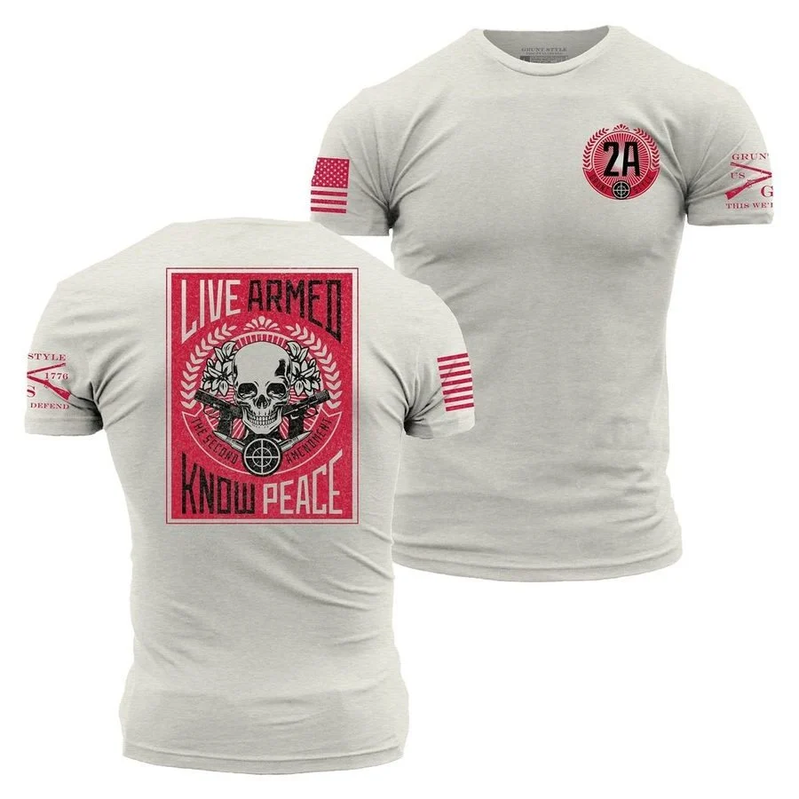 Live Armed T-Shirt - Sand
