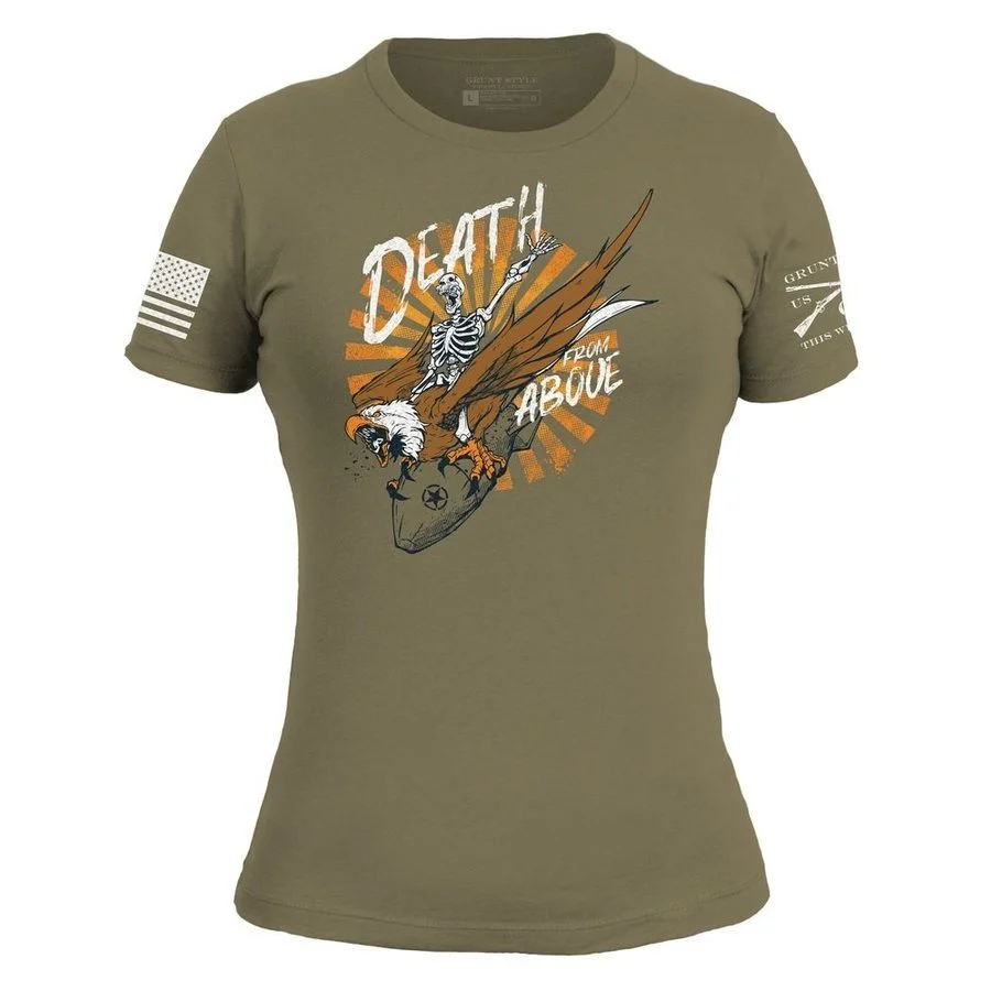 Women's Death From Above Slim Fit T-Shirt - Military Green